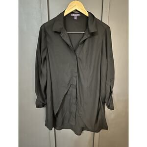 roaman's women's plus size Black Button Down Blouse - Size 18W